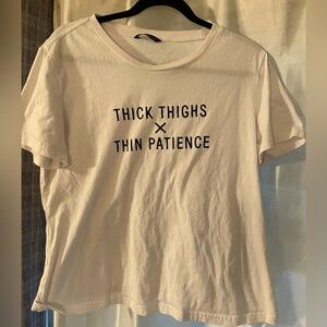 2/$10💙 XL SHEIN Thick Thighs Thin Patience Top